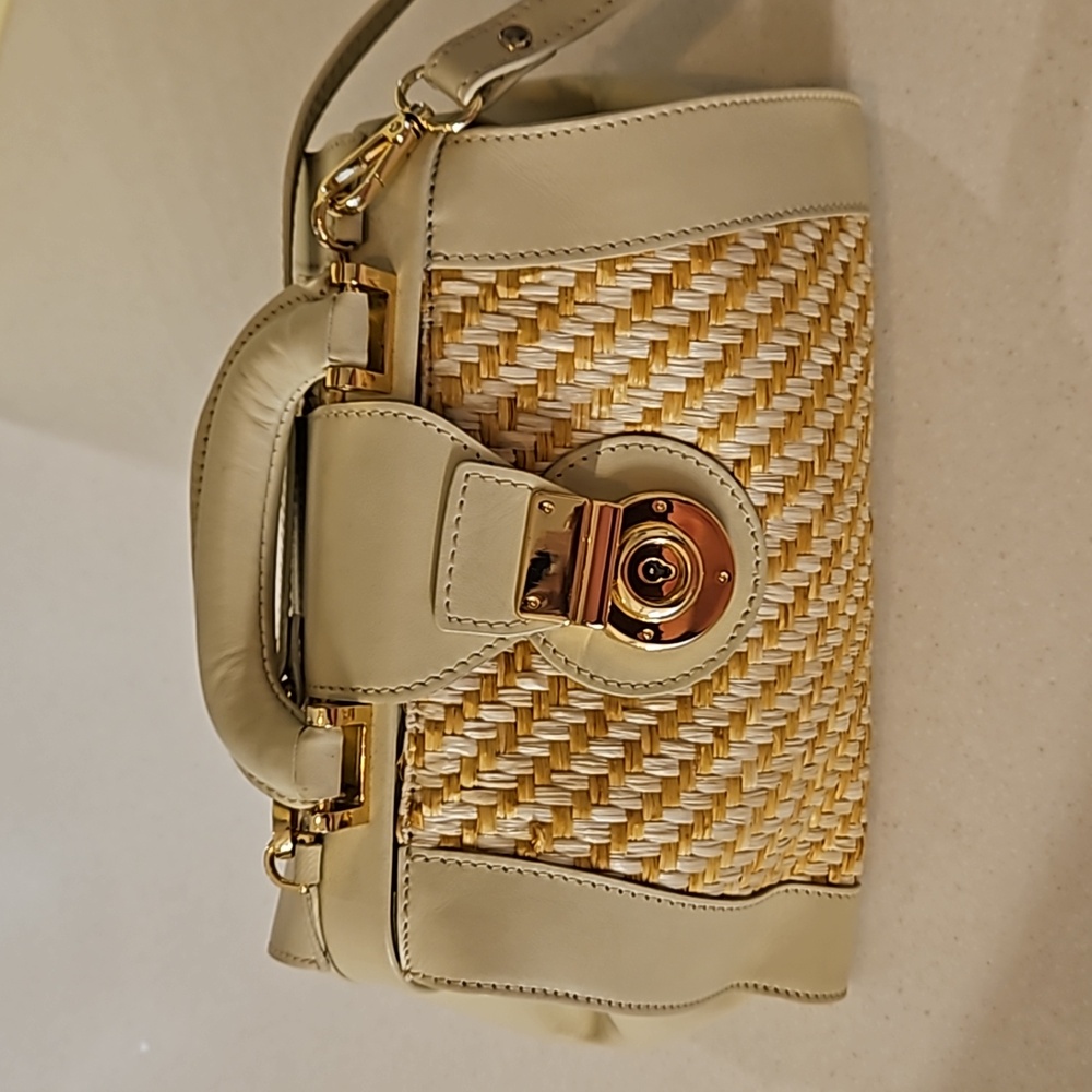 BAG SALE Divina Firenze bamboo/leather handbag NWOT